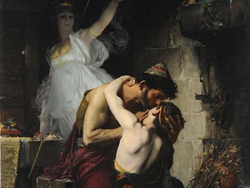 1856-Henri-Lucien Doucet - Odisseo e Telemaco